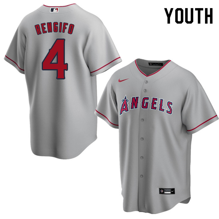 Nike Youth #4 Luis Rengifo Los Angeles Angels Baseball Jerseys Sale-Gray